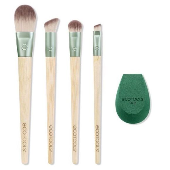 $11🌟 ECOTOOLS Dash Of Glow 5 Piece Limited Edition Makeup Brush Set - Picture 1 of 7